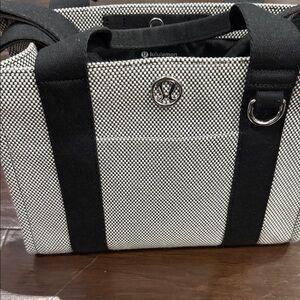 Lululemon Athletica Black and White Shoulder Bag